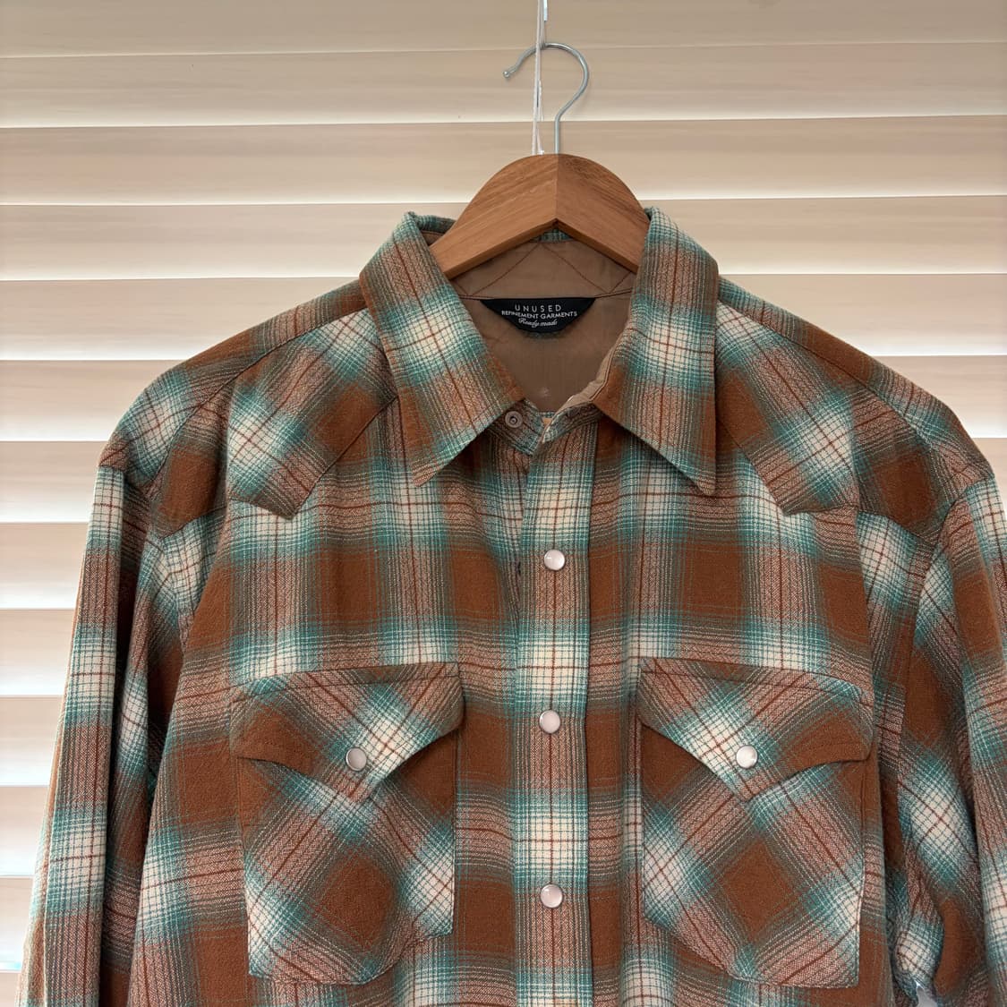 언유즈드 UNUSED 옴브레 체크 웨스턴 플란넬 셔츠 3 사이즈 상품이미지2