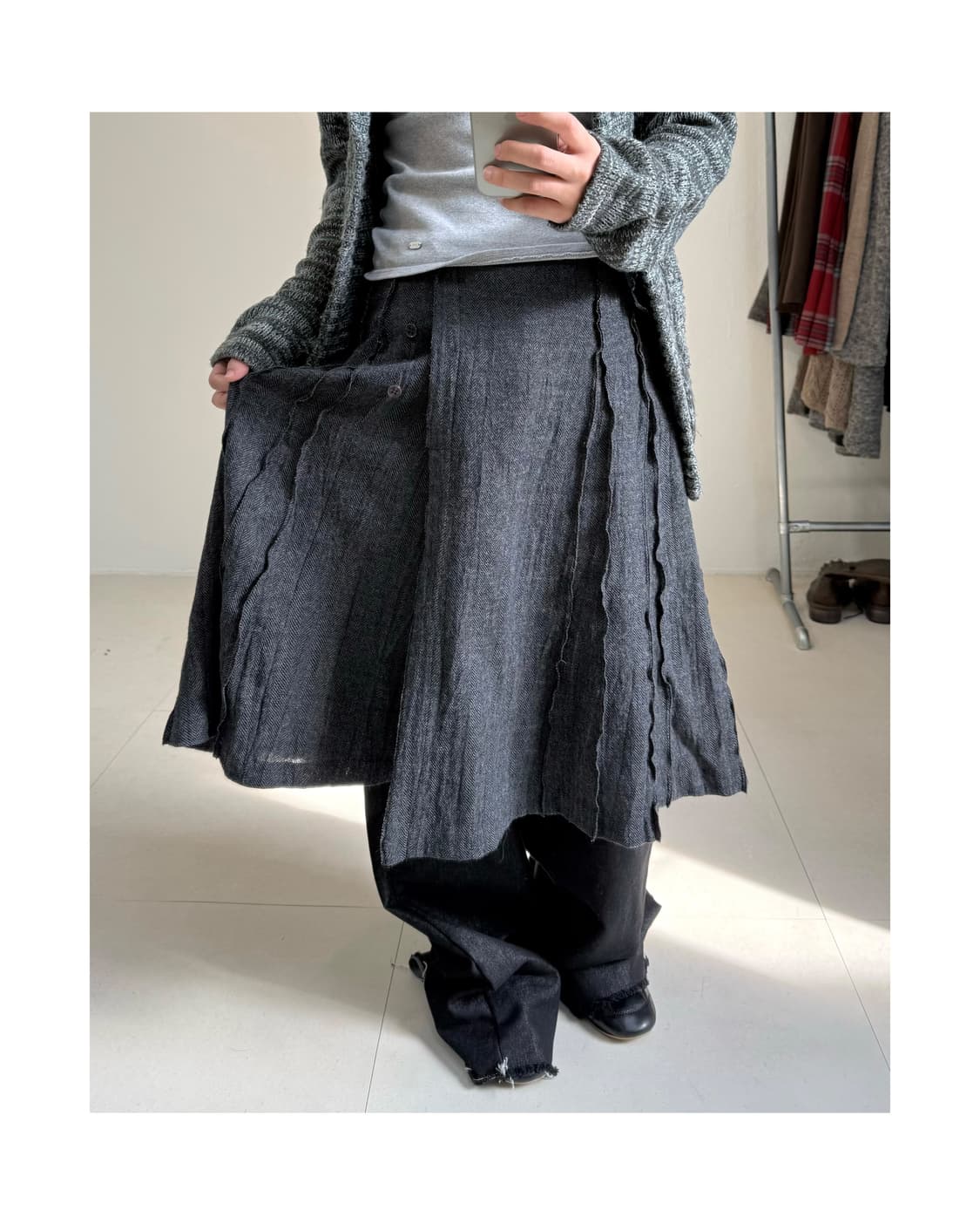 Sonia rykiel 코사지 울 스커트 상품이미지2