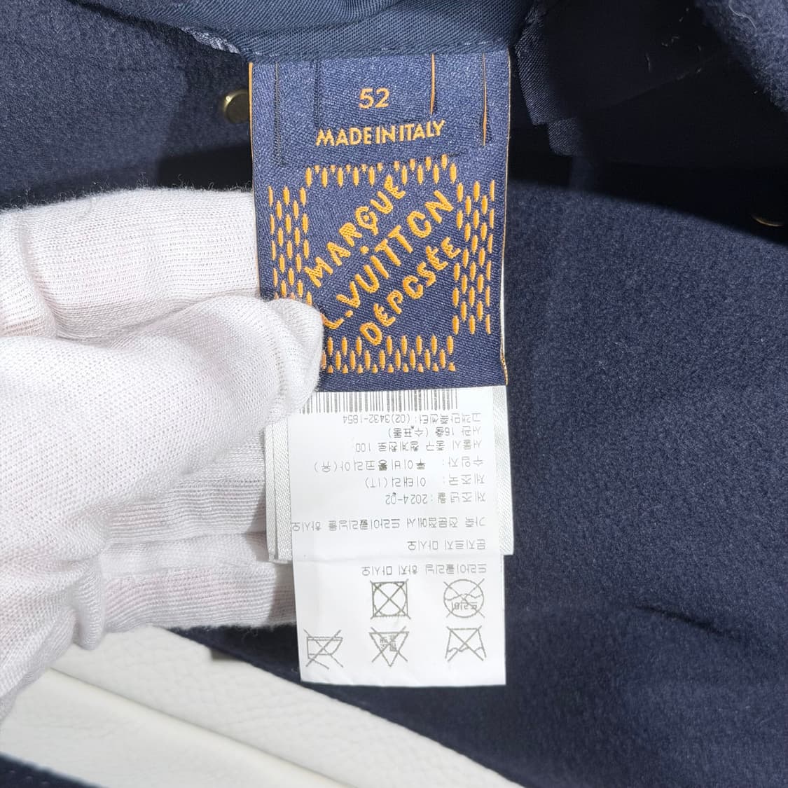 (S+ / 52) / 루이비통 카프스킨 네이비 블루 바시티 자켓 상품이미지6