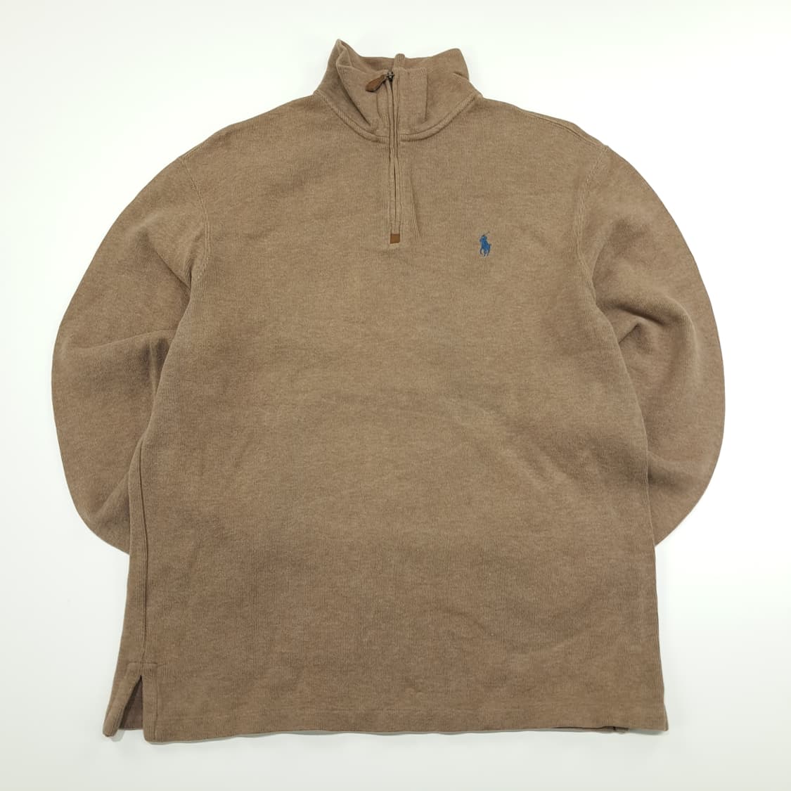 CN869 M 폴로 랄프로렌 소프트브라운 하프집업 긴팔 니트 스웨터 상품이미지1