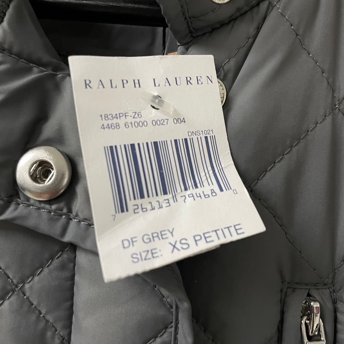 랄프로렌 그레이 퀄팅 자켓 XS(W) 상품이미지5