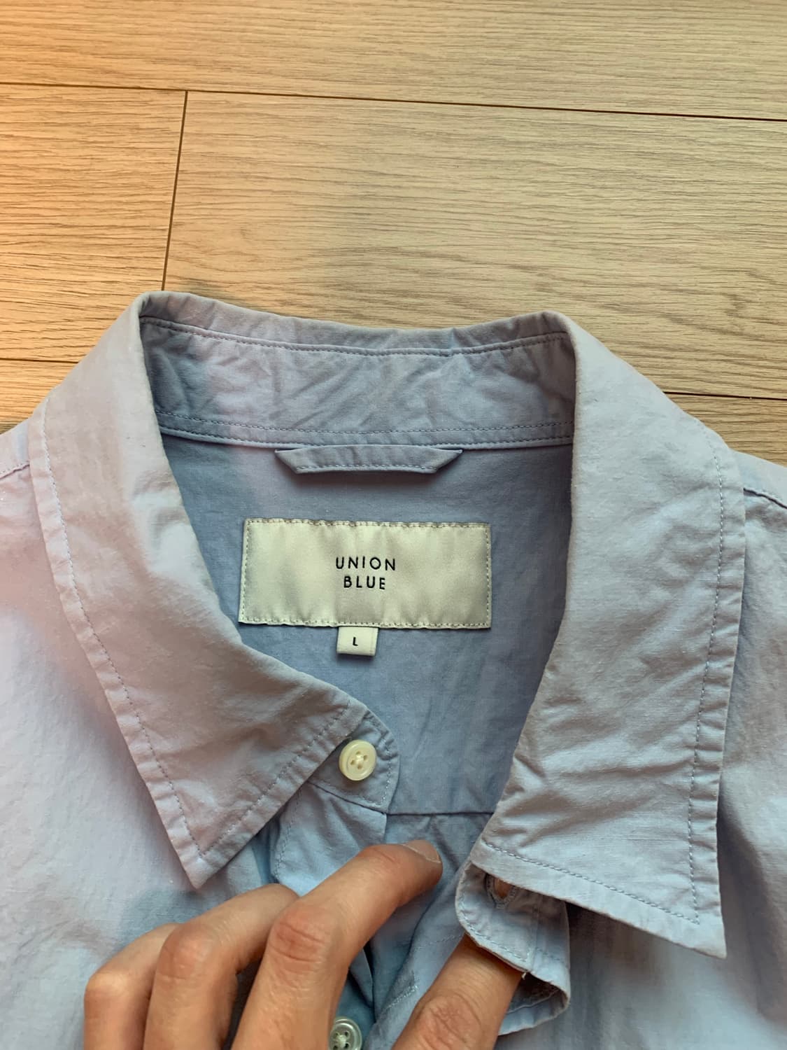 유니온블루 런드리 셔츠 스카이블루 L 상품이미지3