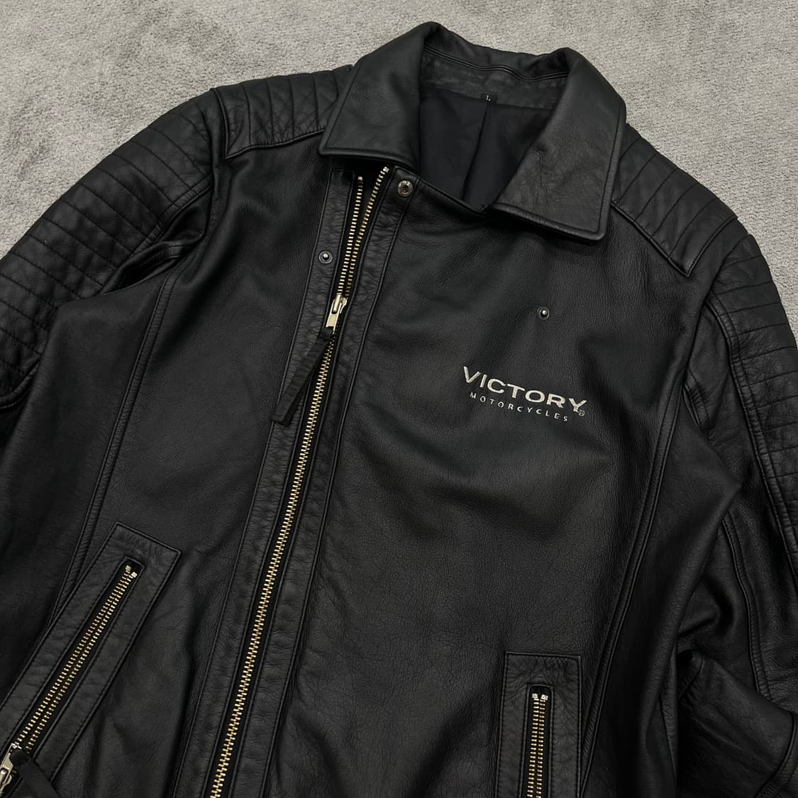 L 빈티지 Victory usa 모터사이클 라이더 자켓 상품이미지2