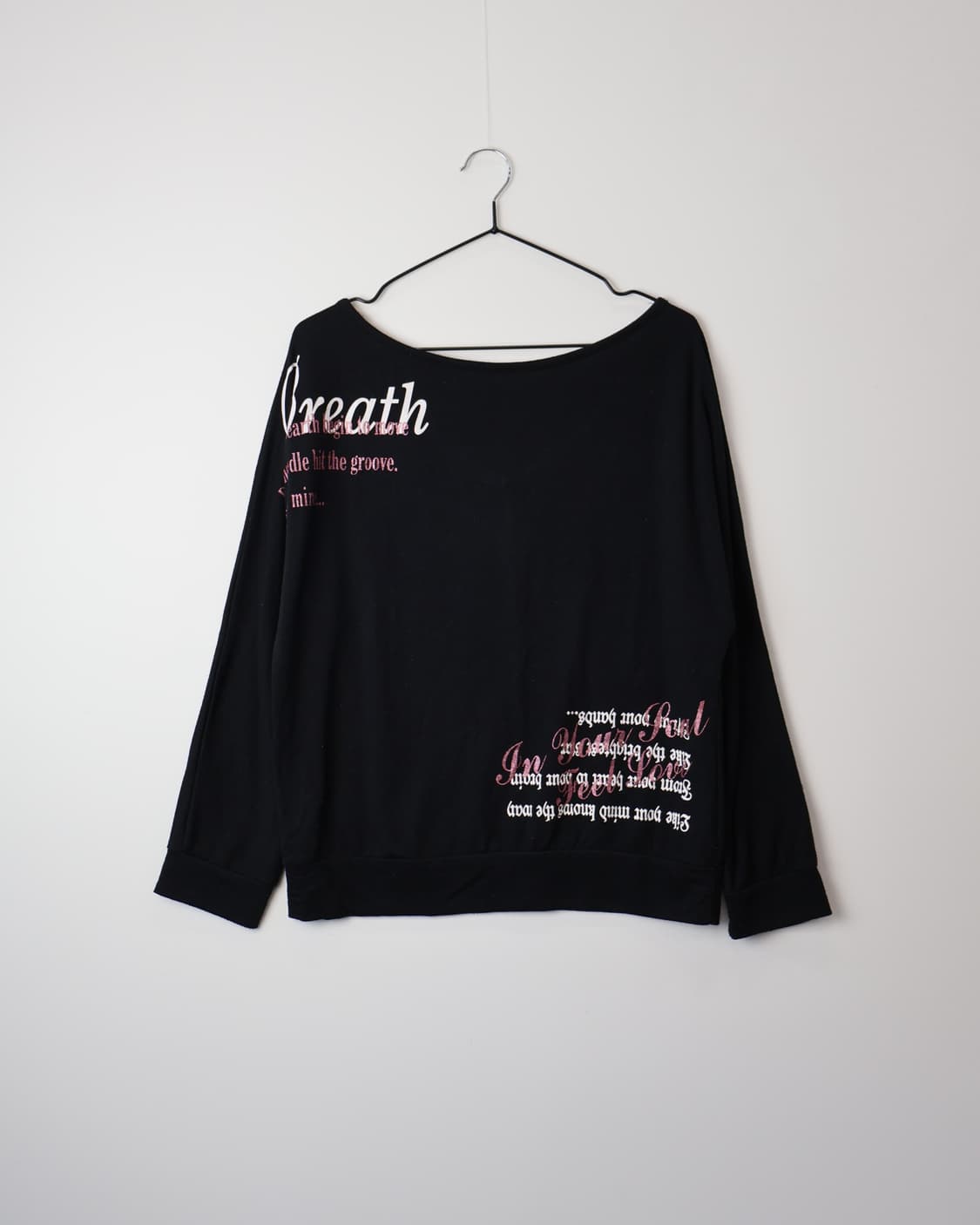 Jpn Y2k Black V-Neck Lettering T-shirts 상품이미지7