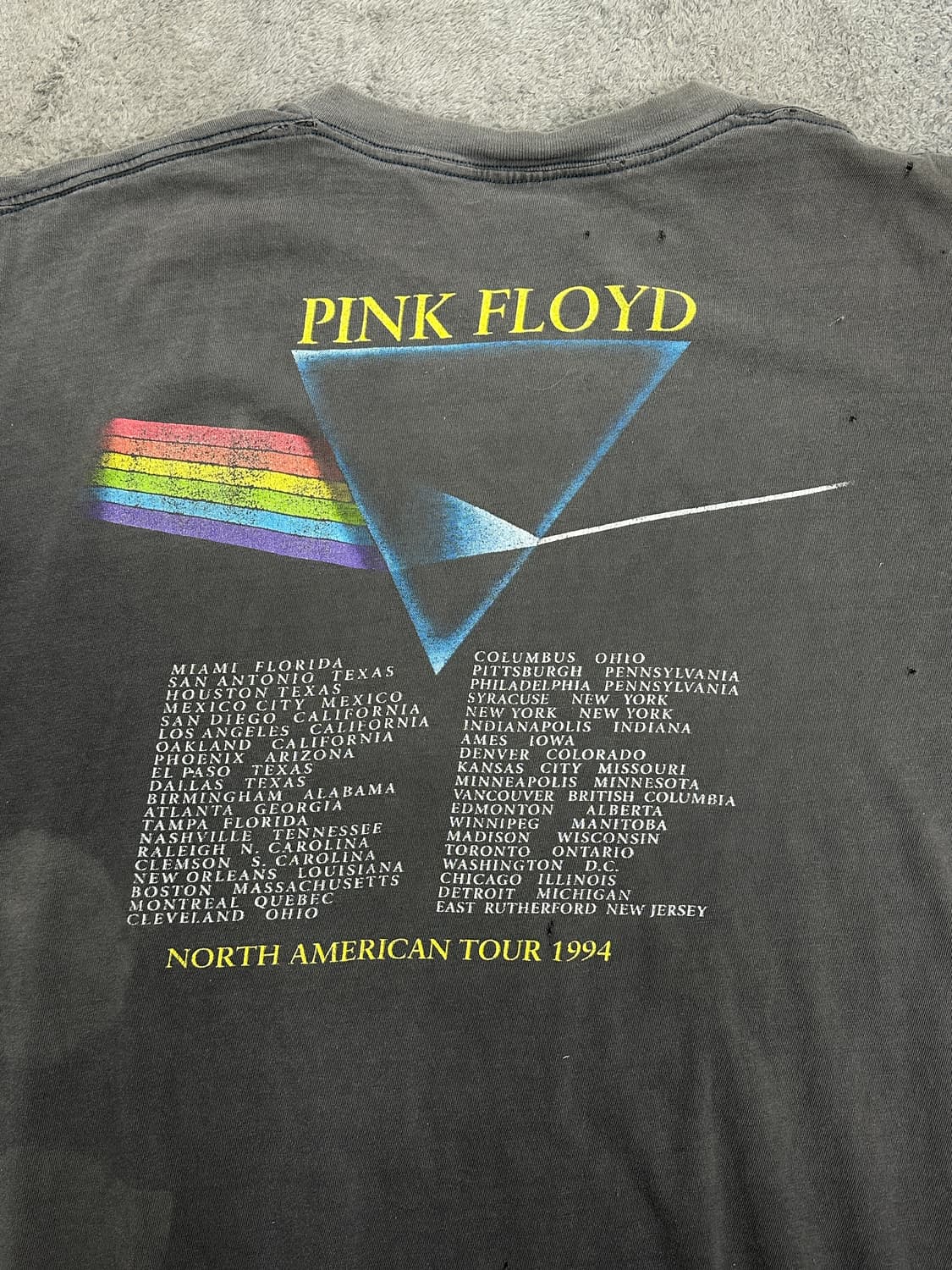 1994' PINK FLOYD 북미 투어 티셔츠 XL 상품이미지4