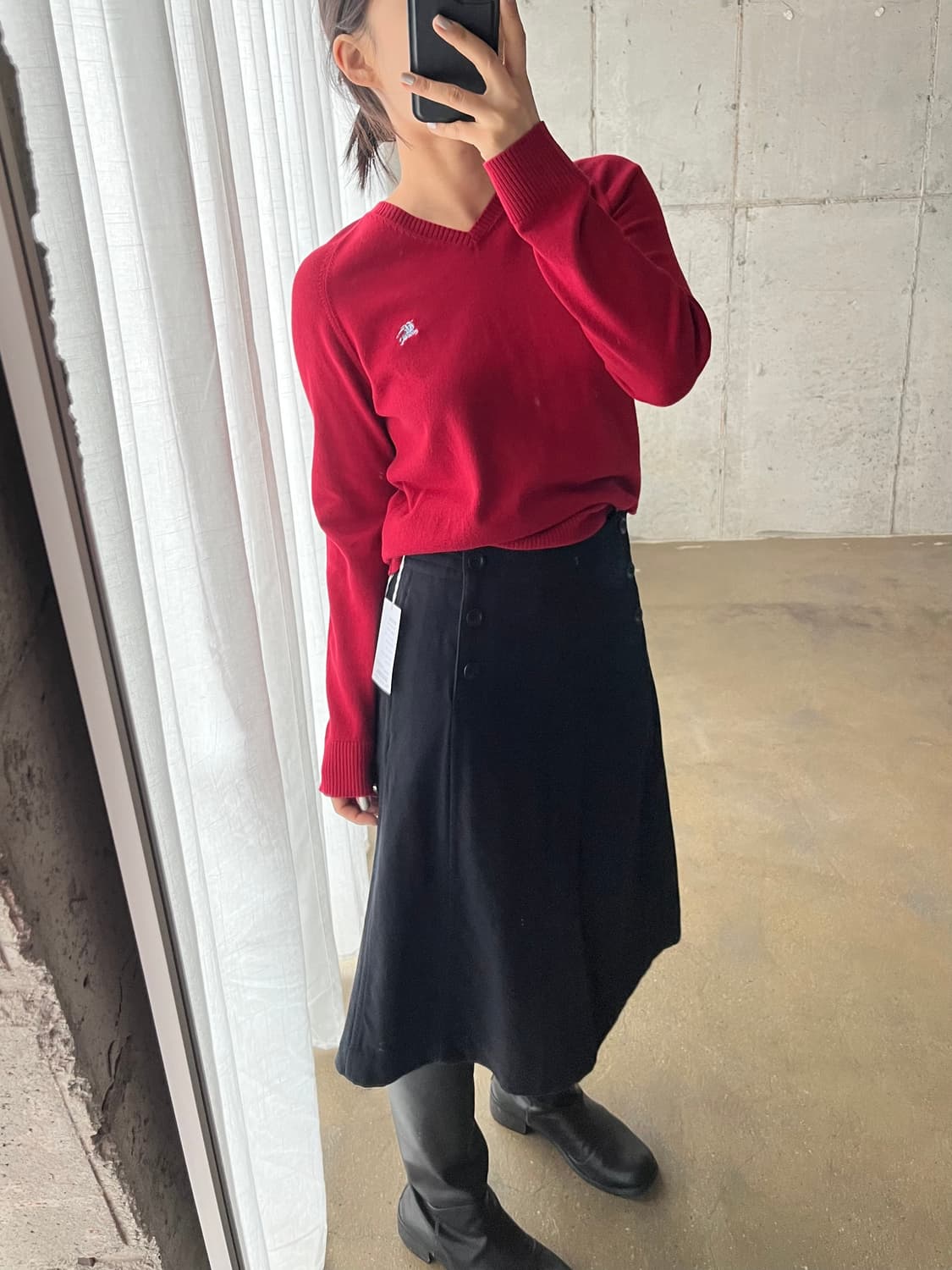 BURBERRY 버버리 블루 로고 롱슬리브 레드 상품이미지2