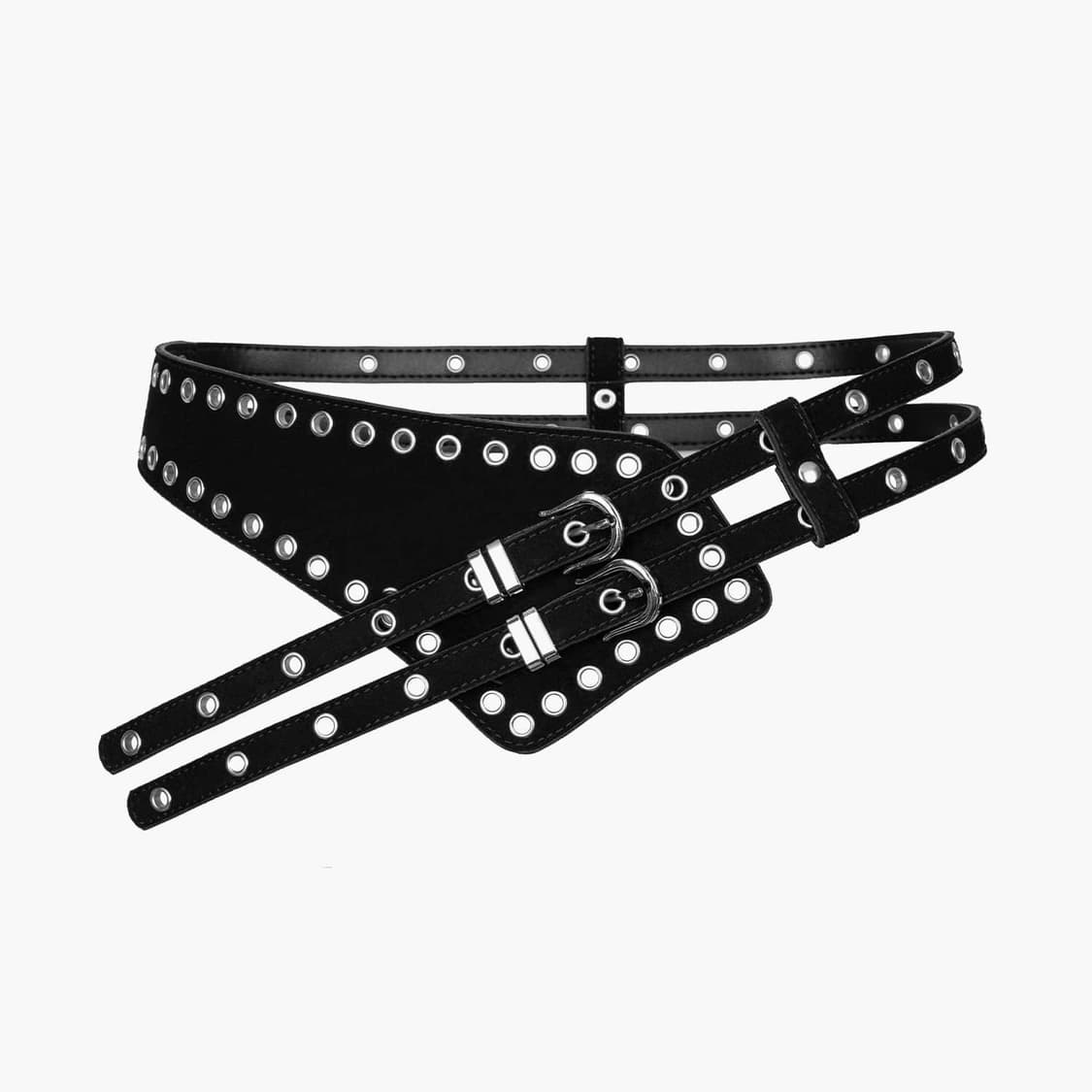 ROUGHNECK Gun Eyelet Belt Black 상품이미지1