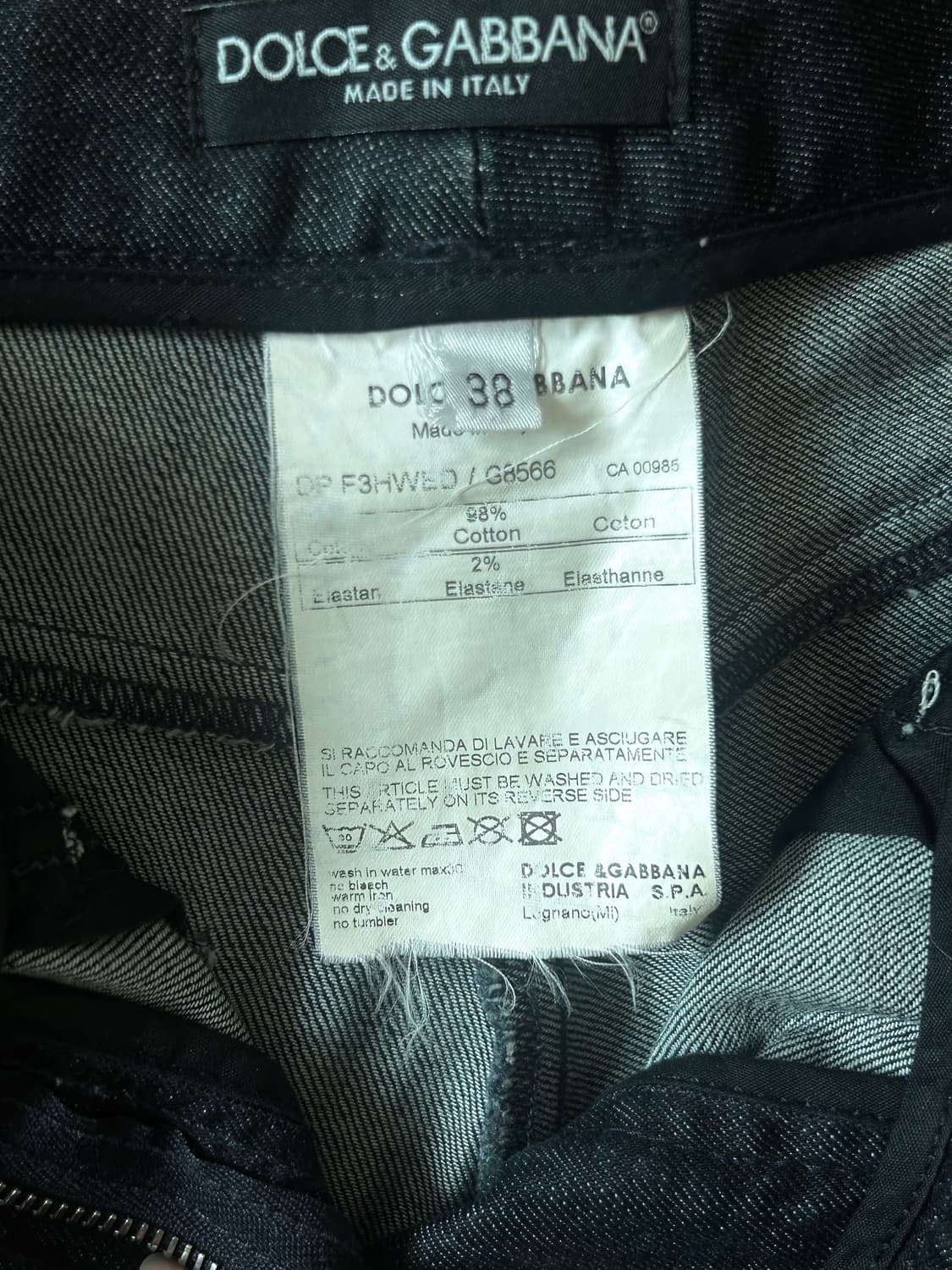 돌체앤가바나 로우웨스트 빈티지 스티치 생지 데님 상품이미지3