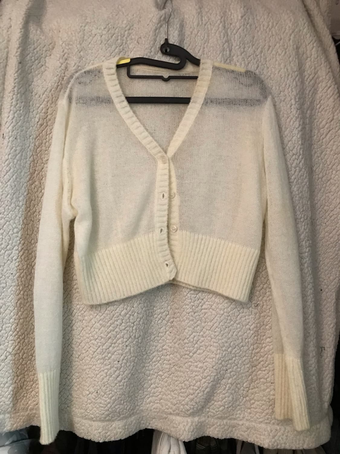 빈티지 화이트 가디건 상품이미지1