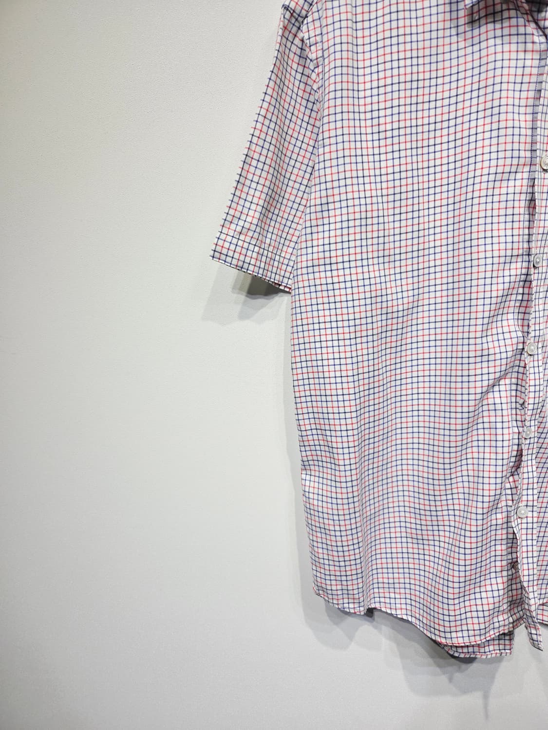 빈폴(BEANPOLE) 슬림핏 반팔 체크 셔츠 남성 105 상품이미지4