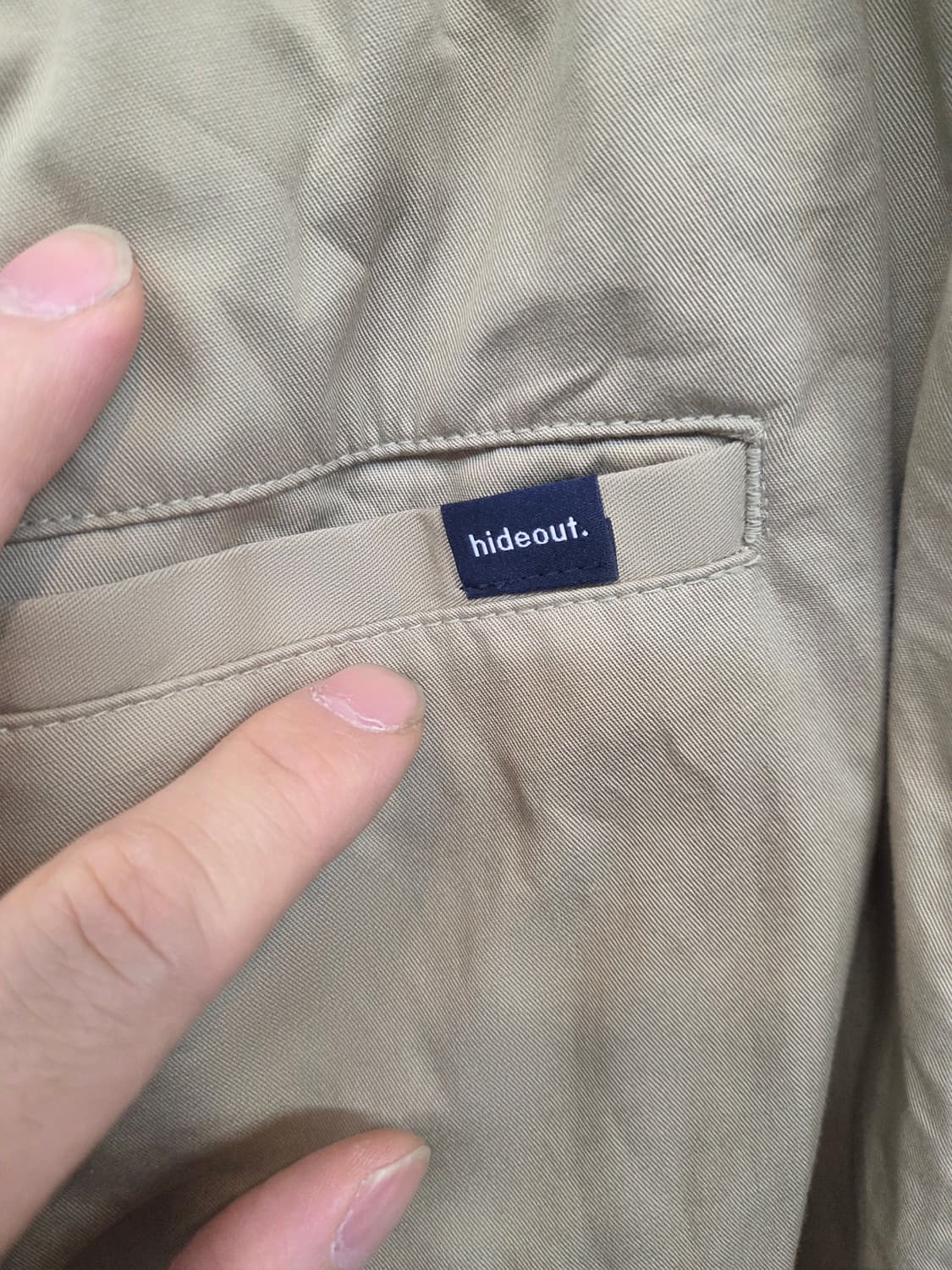 하이드아웃 핀턱 면 밴딩팬츠 대략 L 상품이미지3