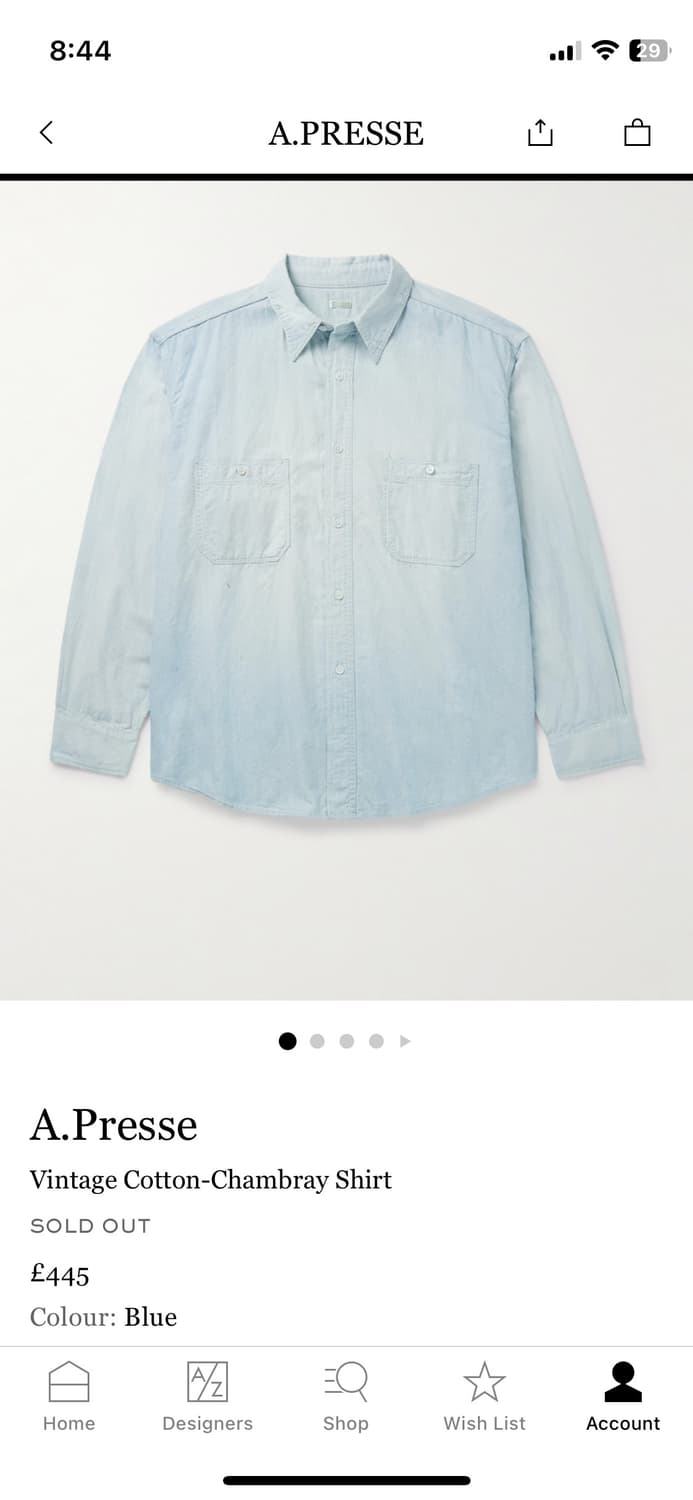 아프레쎄 빈티지 샴브레이셔츠 3 상품이미지2