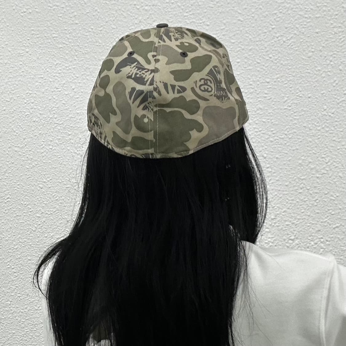 스투시 센터로고 카모 스냅백 상품이미지4