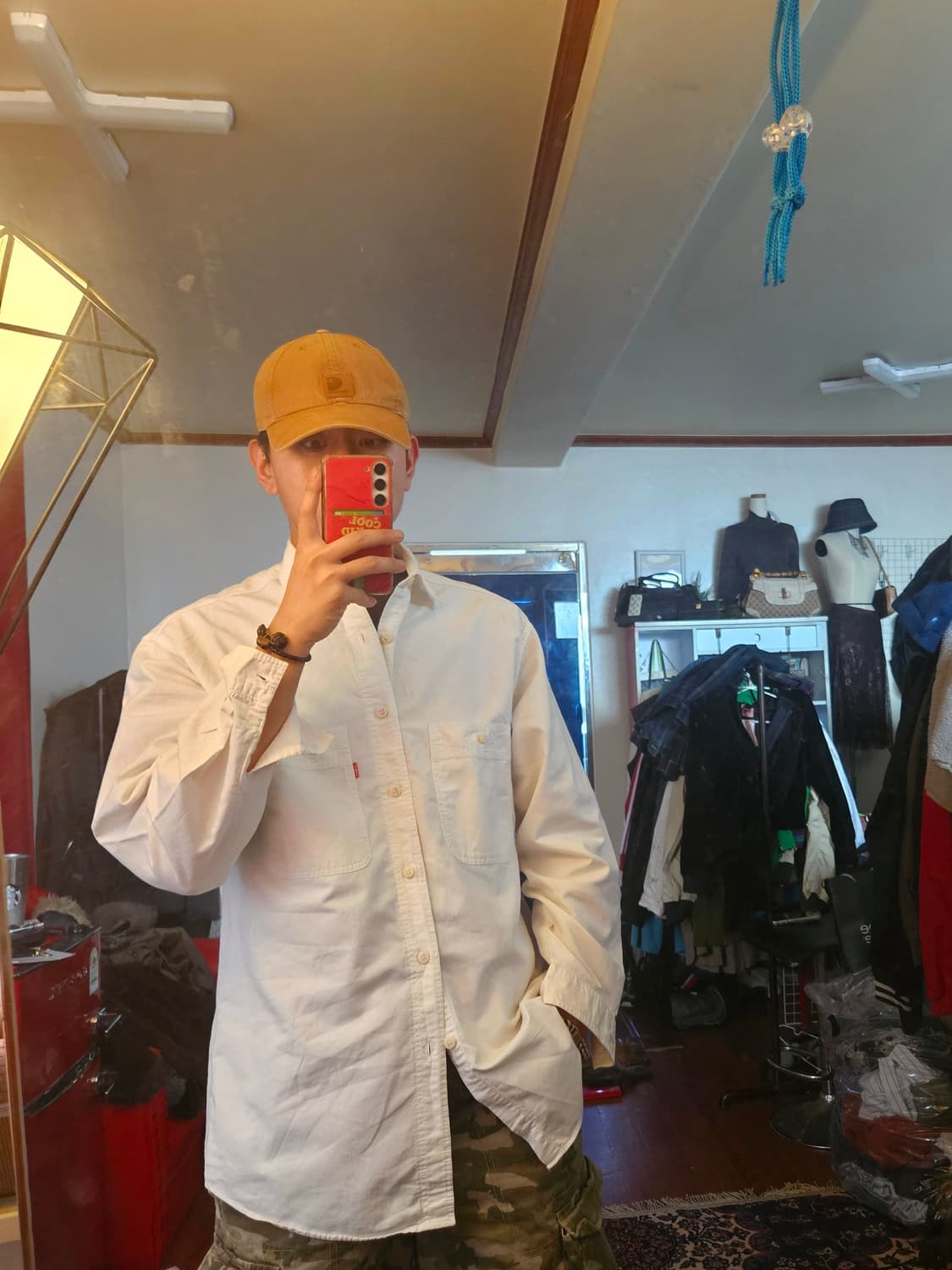 리바이스(Levis) 레드텝 워크웨어 화이트 빈티지 셔츠 L size 상품이미지2