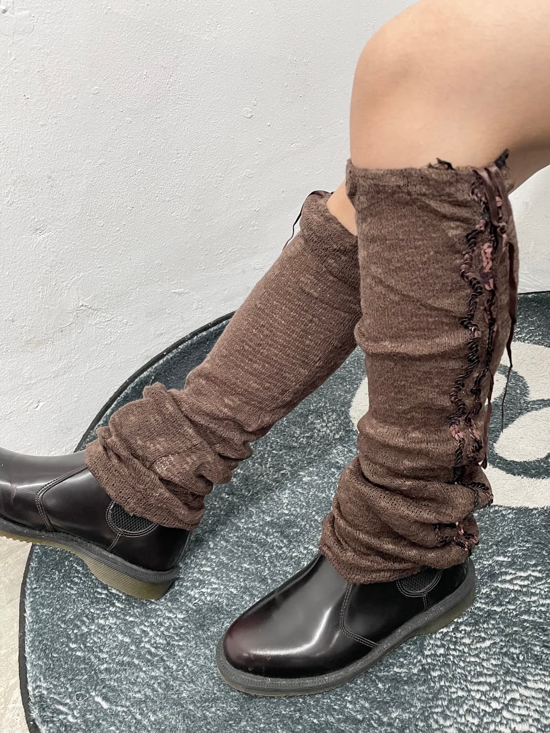 JPN 브라운 글리터 레그워머 상품이미지3