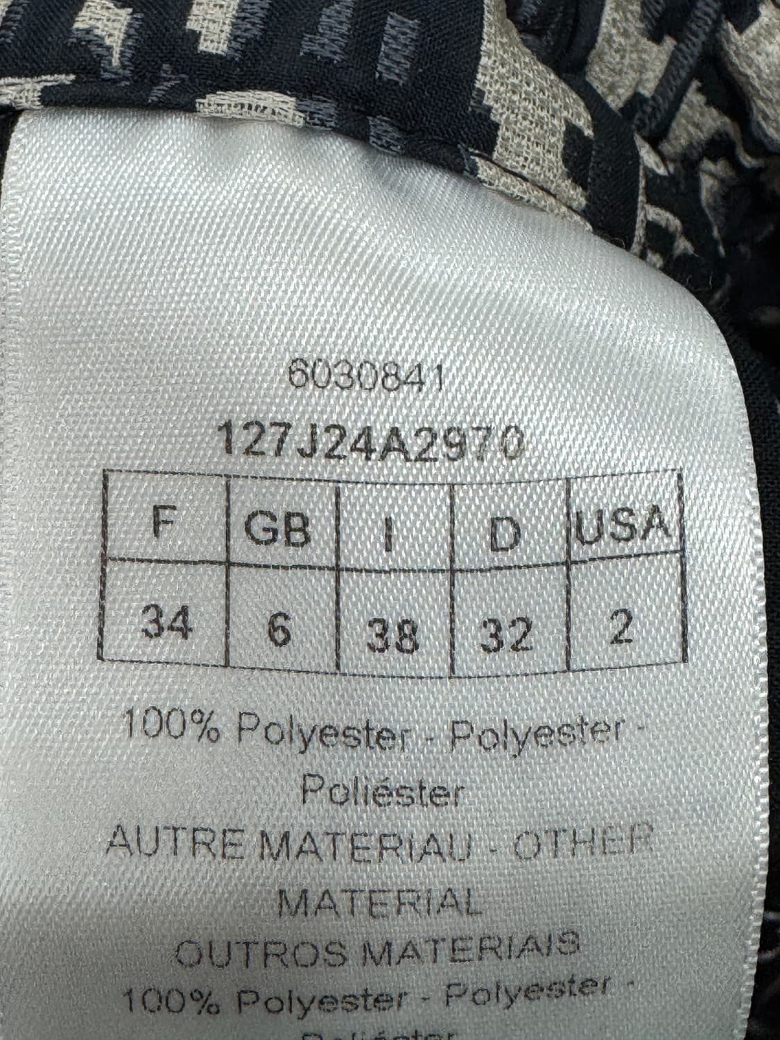 디올 오블리크 스커트 34사이즈 상품이미지5