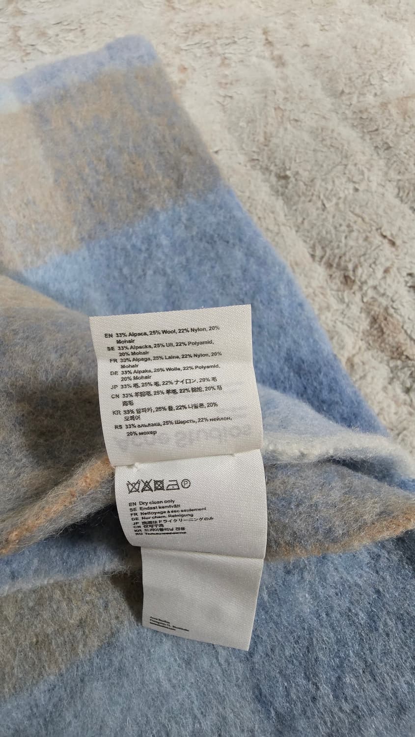 아크네 스튜디오
모헤어 파스텔 블루 베이지 머플러 목도리 상품이미지6