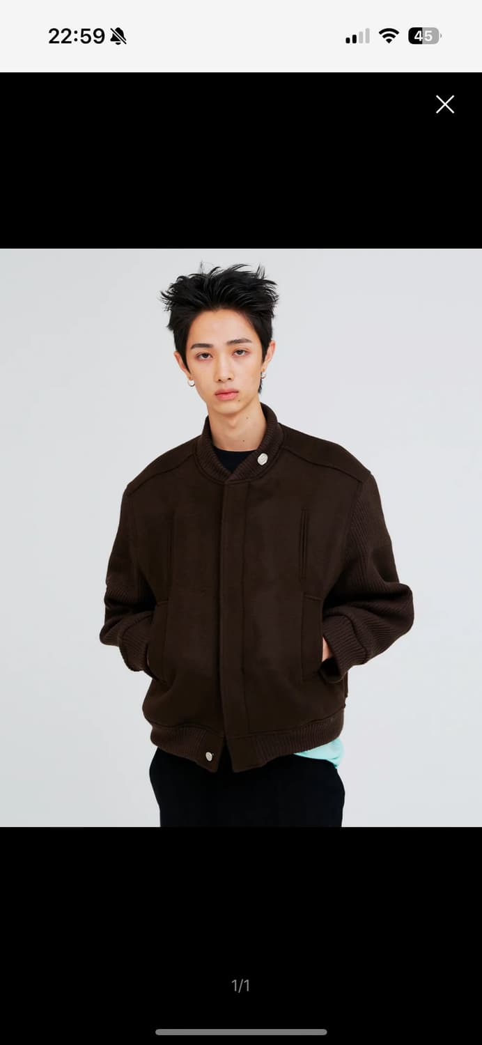 애니타임로릭 Tulip Varsity Jacket- Brown 상품이미지1