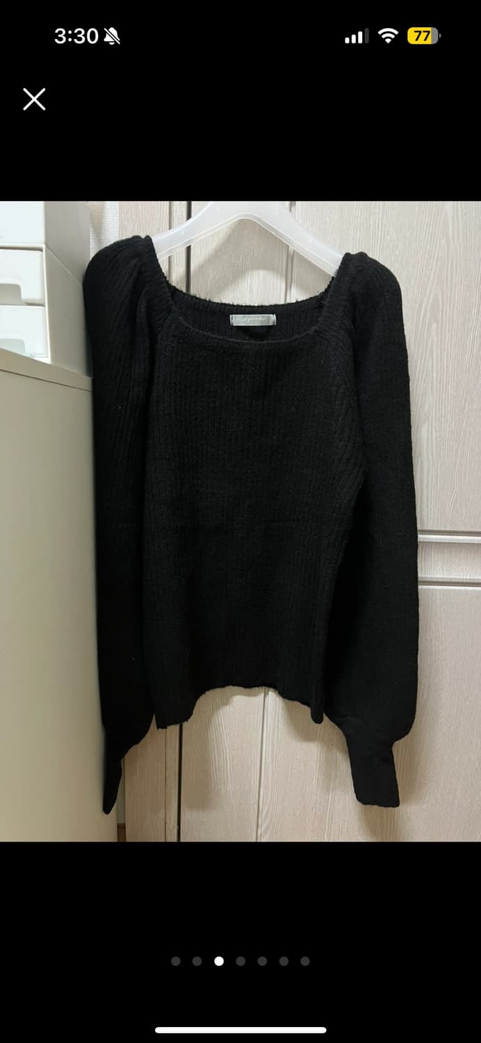 육육걸즈 퓨어 스퀘어 니트 블랙 상품이미지2