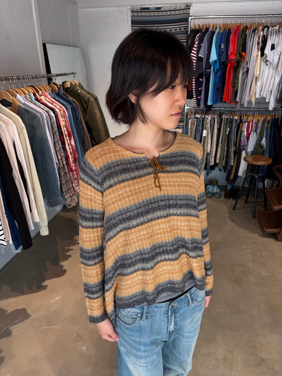Ralph Lauren 스트라이프 니트 S 상품이미지6
