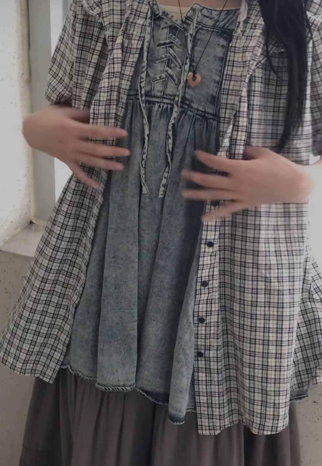 데님 슬리브원피스 상품이미지4