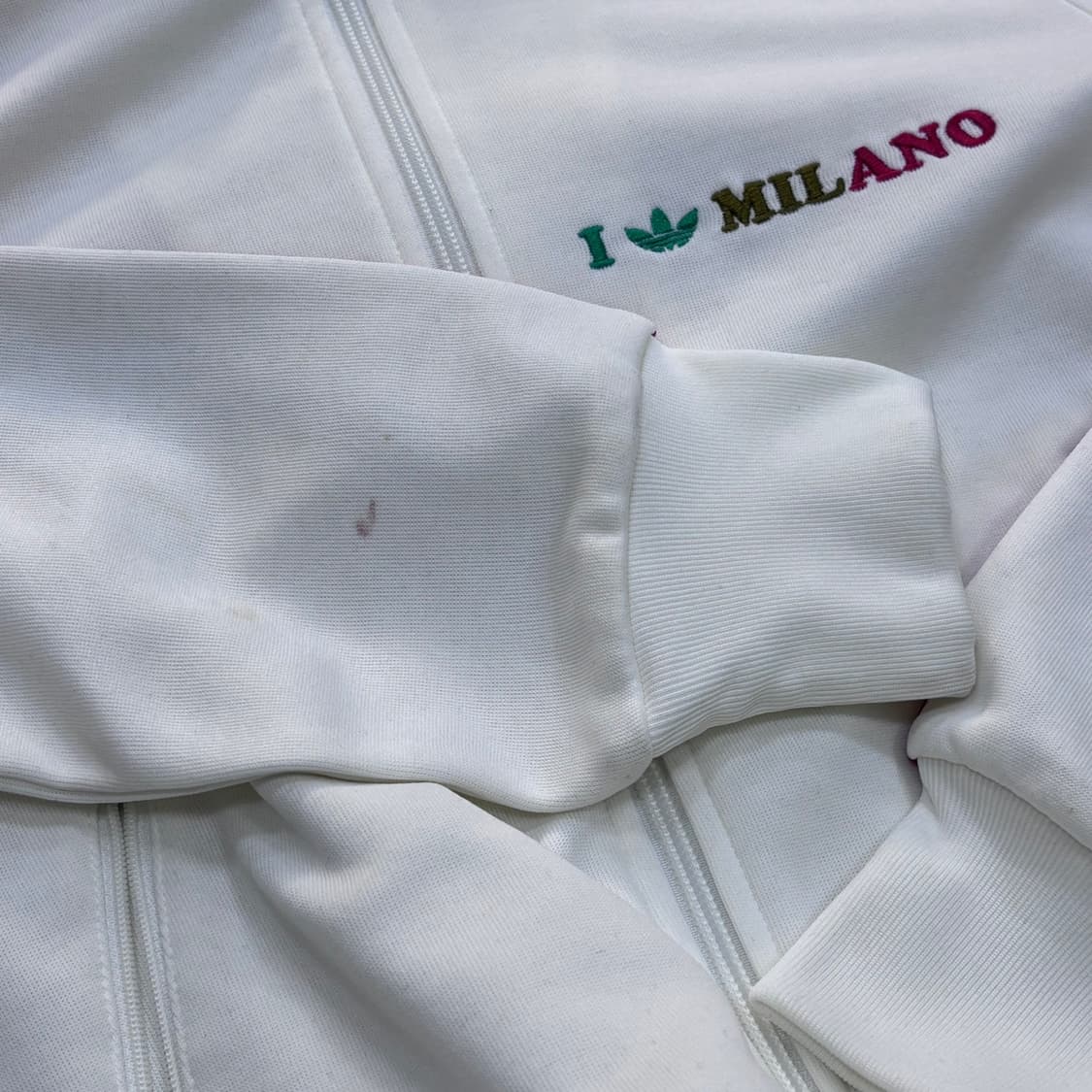 90 아디다스 밀라노 삼선 트랙탑 자켓 0324E 상품이미지6
