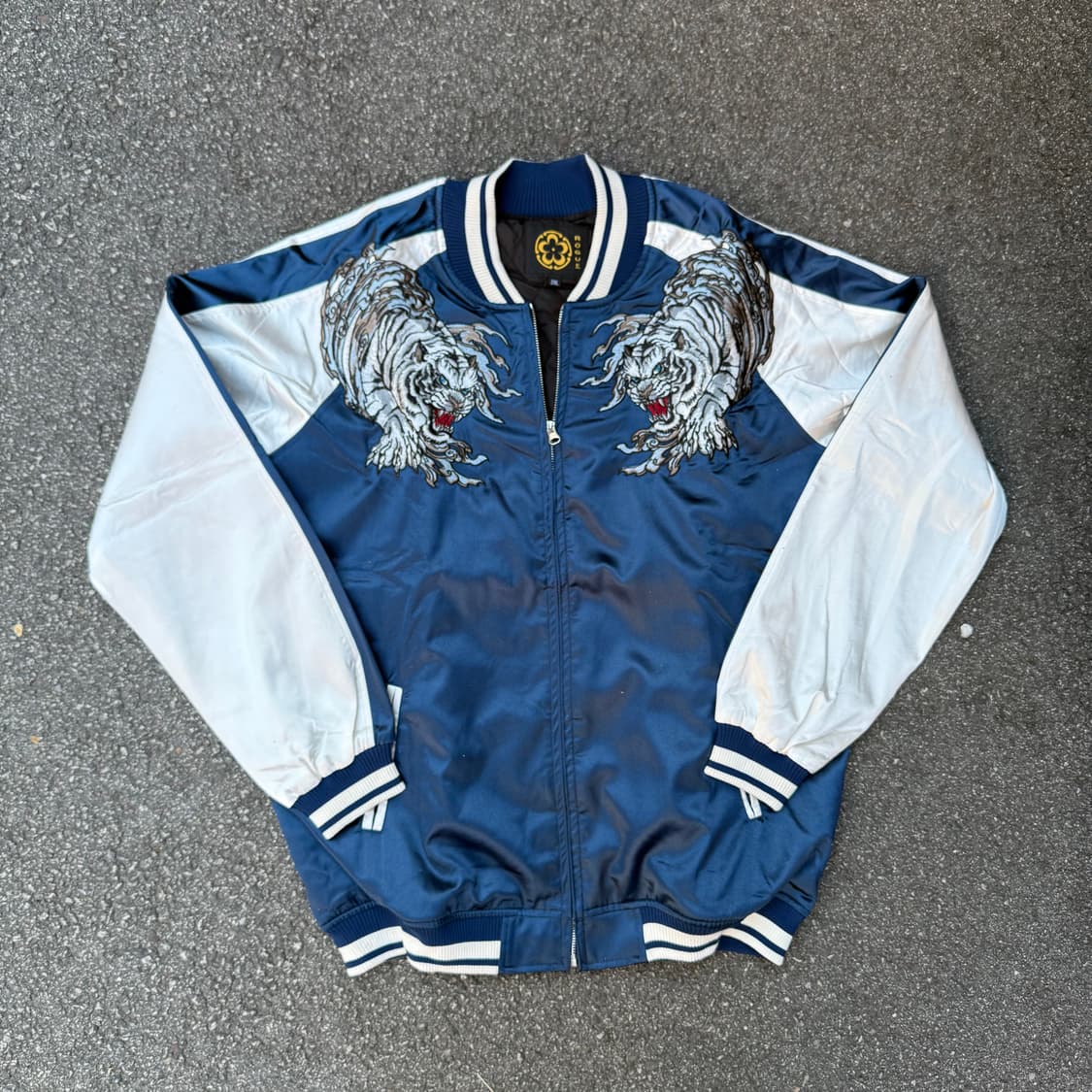 백호 자수 스카잔 블루  상품이미지2