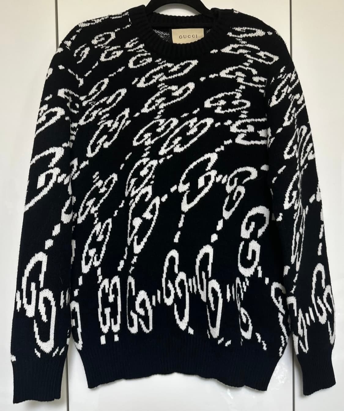구찌 GG 로고 블랙 니트 스웨터 정품 상품이미지1