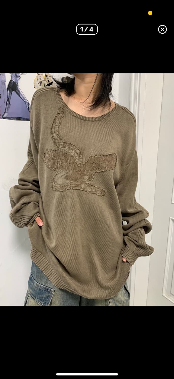 아르마니 익스체인지 패치워크 니트 상품이미지1