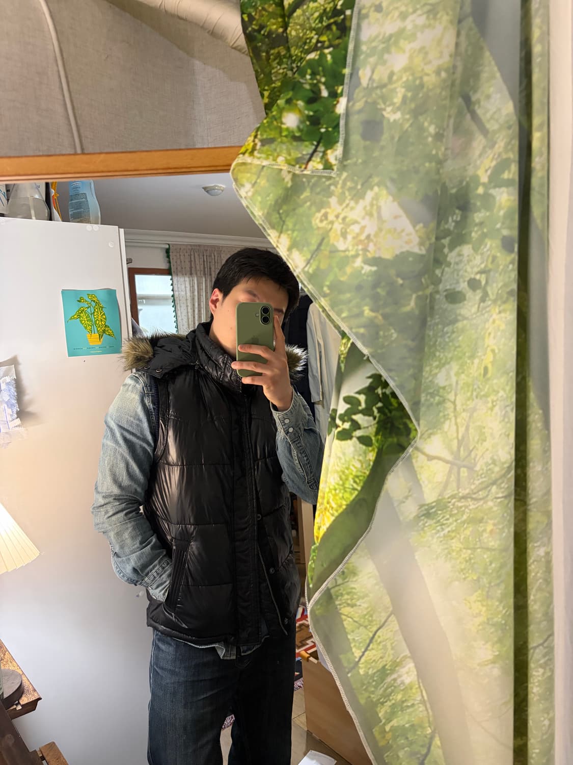 100) 리바이스 웨스턴 패딩조끼 베스트 후드 탈부착 상품이미지3