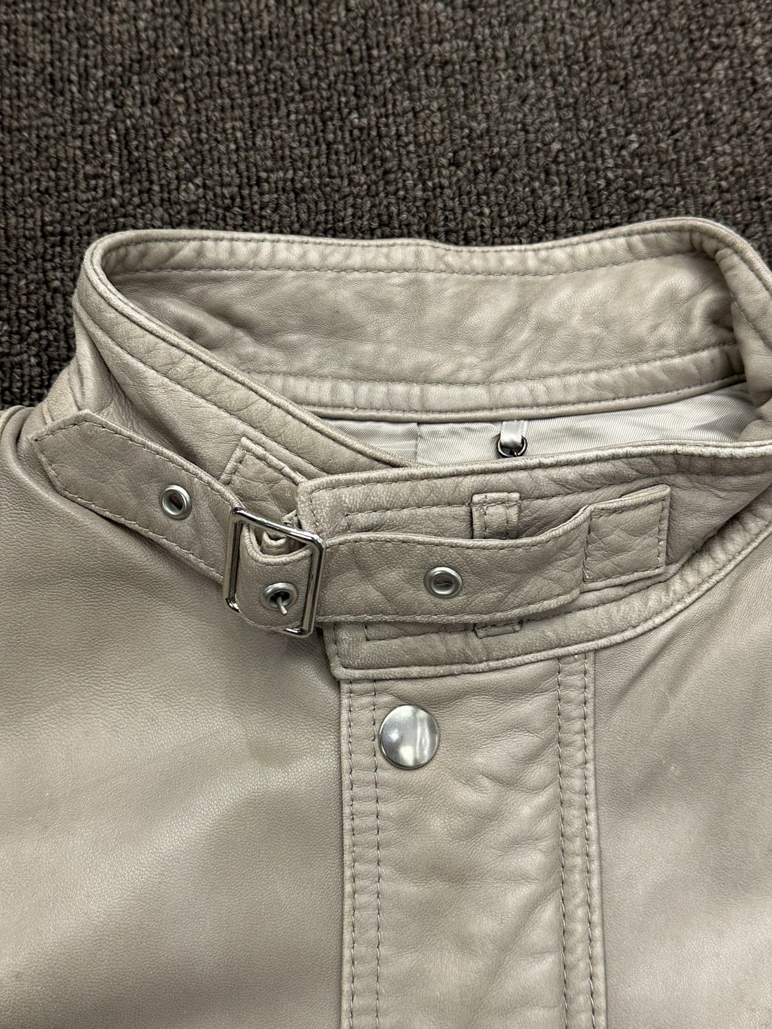 OS)Monkey time vintage 벨티드 레더자켓 상품이미지6