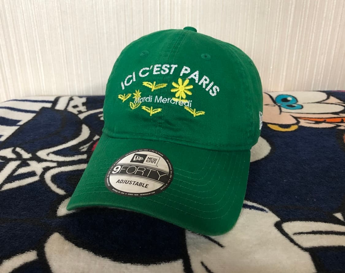 뉴에라X마르디 메크르디 ICI CEST PARIS 언스트럭쳐 볼캡 그린 상품이미지1