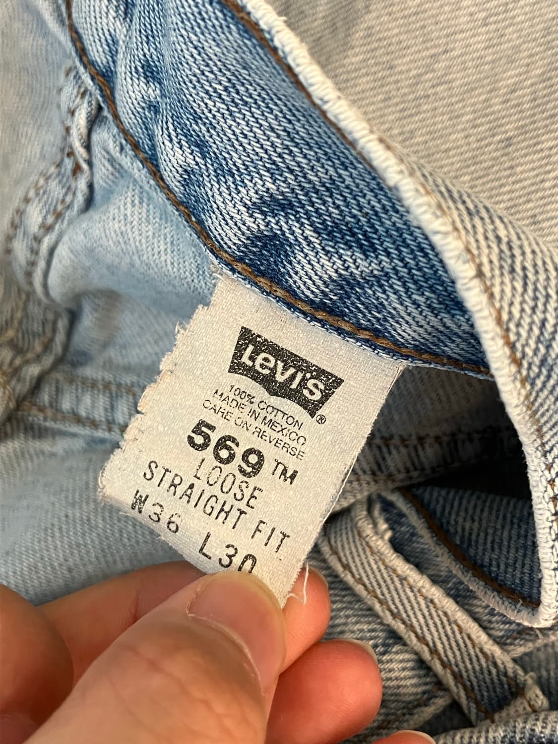 Vintage Levi’s 569 blank tab 36x30 상품이미지7