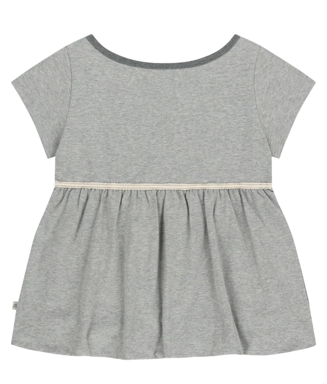 코이세이오 레이스 벌룬 티셔츠 멜란지 그레이 1size 상품이미지2