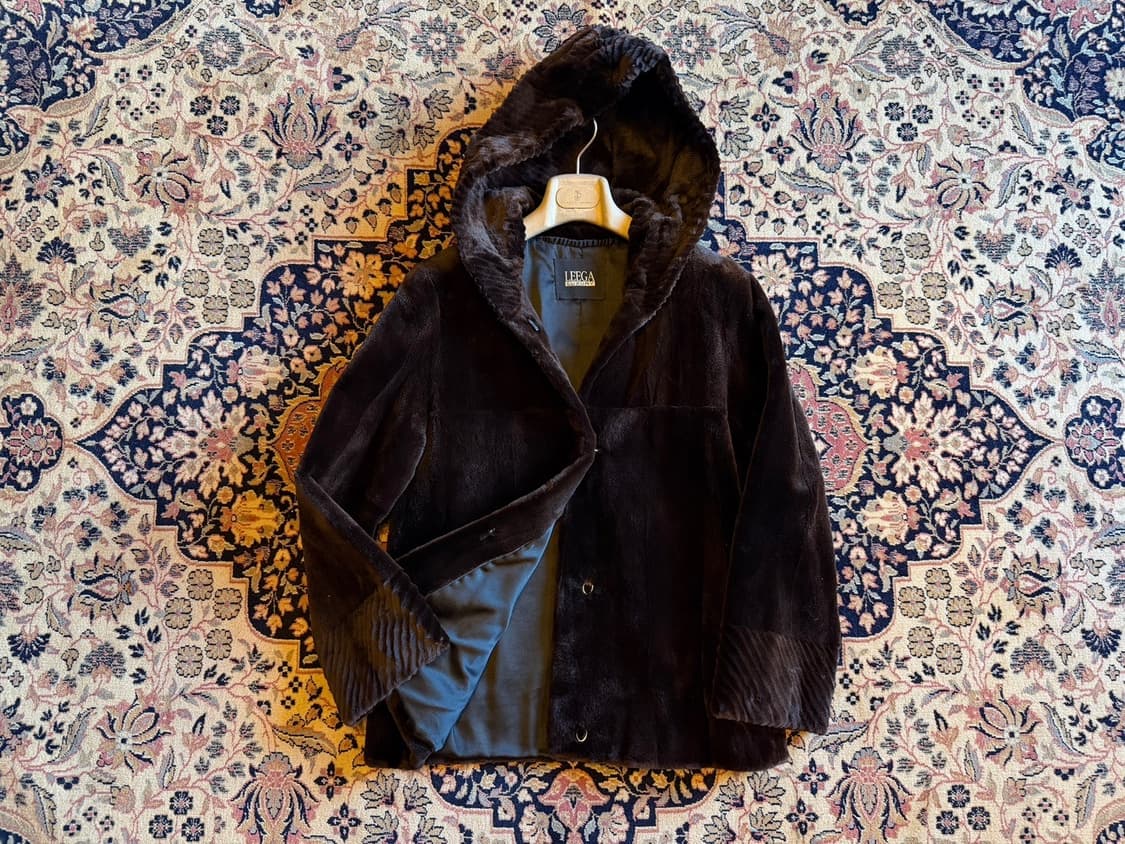LEEGA 밍크 후드 코트 55~66 상품이미지2