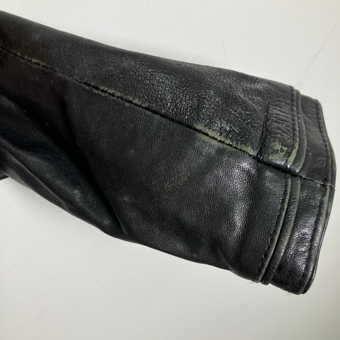 Drawing 블랙 양가죽 레더 자켓  상품이미지10