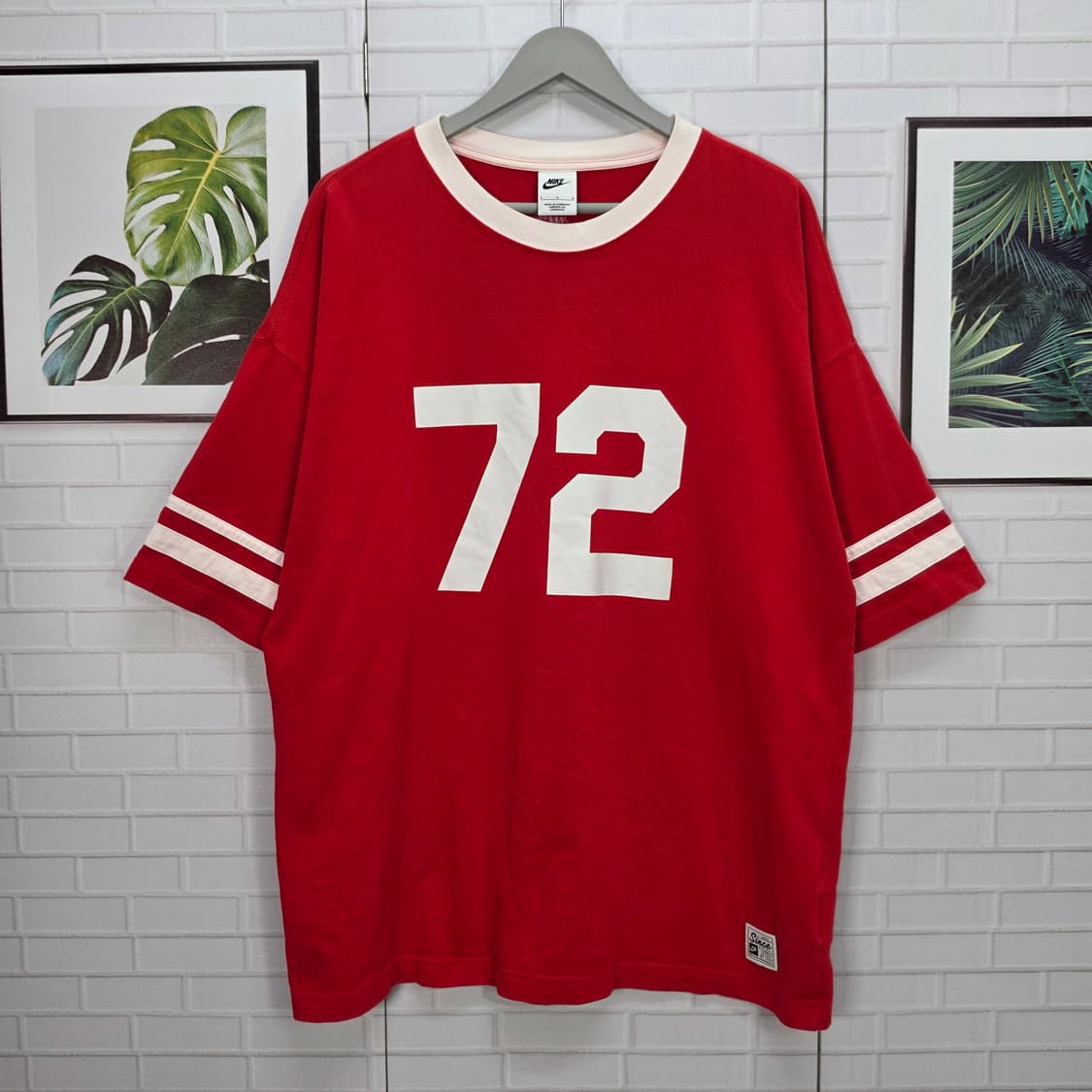 나이키 오버사이즈 럭비 반팔 티셔츠 L사이즈 새상품급 상품이미지1