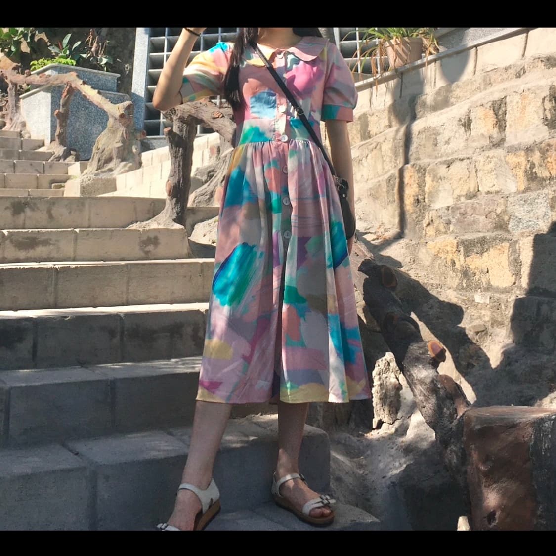 알록달록 페인팅 패턴 원피스 상품이미지2