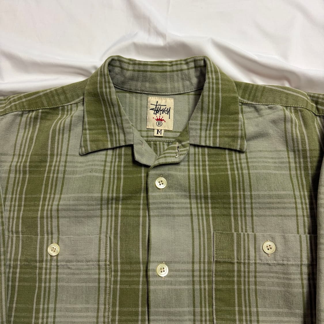 [M] 90s usa 올드 스투시 체크 셔츠 상품이미지3