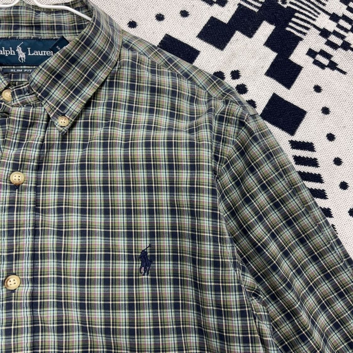 폴로 랄프로렌 슬림핏 빈티지 체크 셔츠 L P00038 상품이미지2