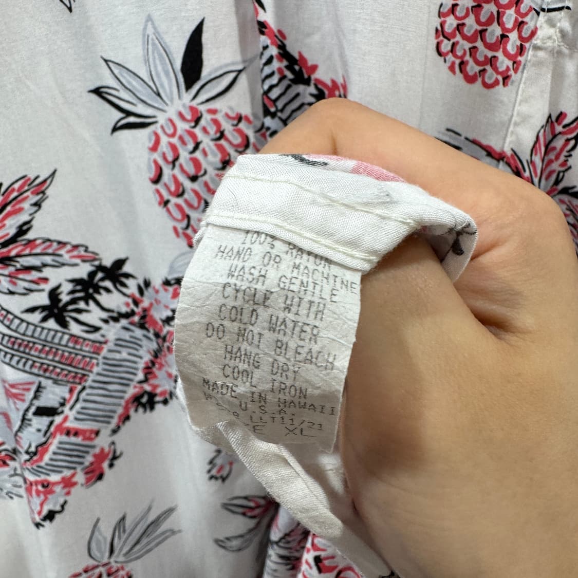 AVANTI 레이온 하와이안 셔츠 (XL) 상품이미지4