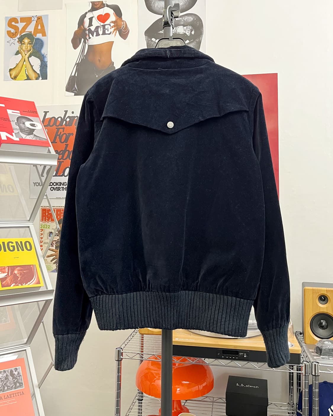 재팬 빈티지 벨벳 트러커 집업 자켓 네이비 상품이미지7