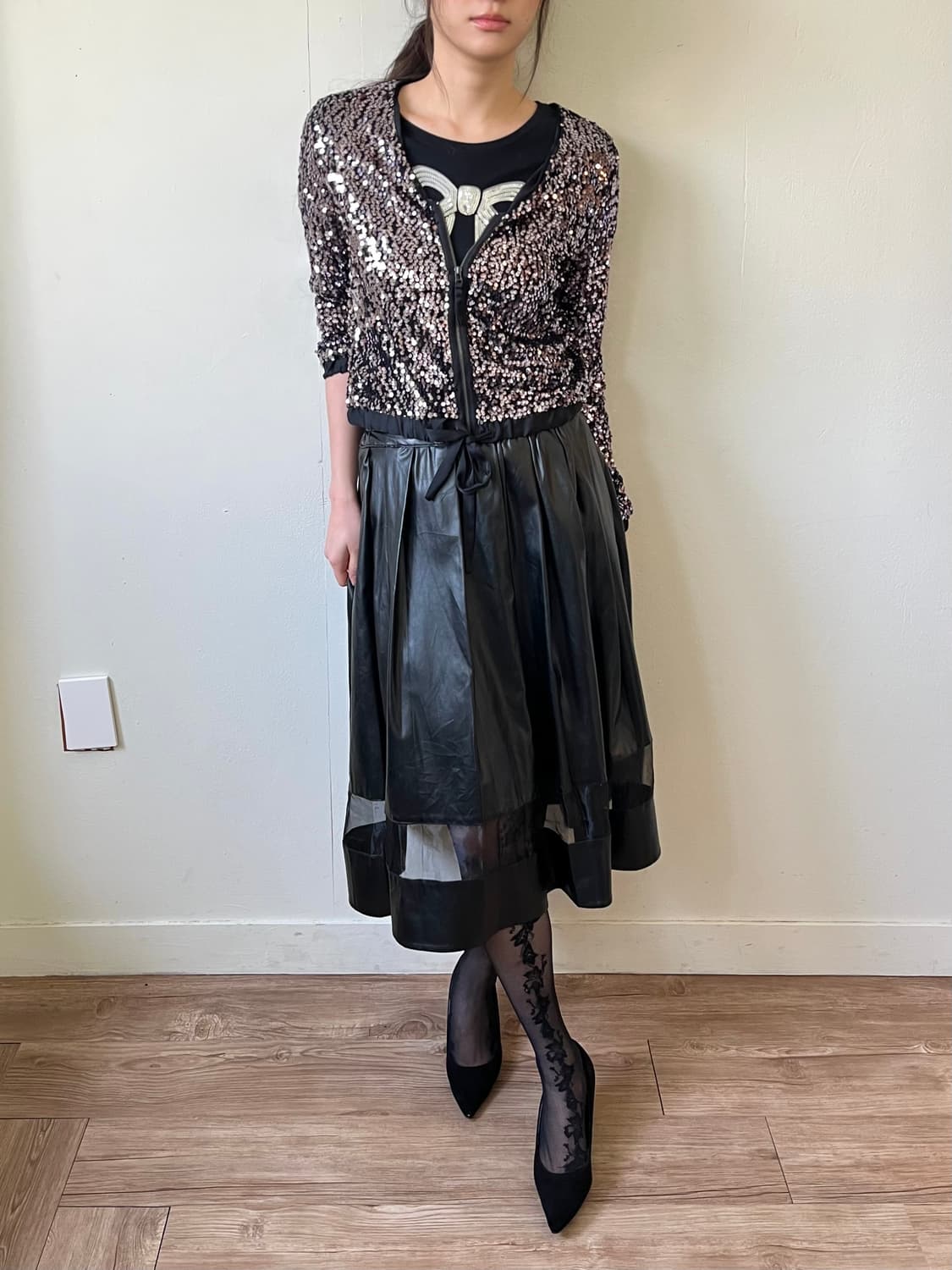 juniowwret 페이크 레더 스커트 상품이미지6