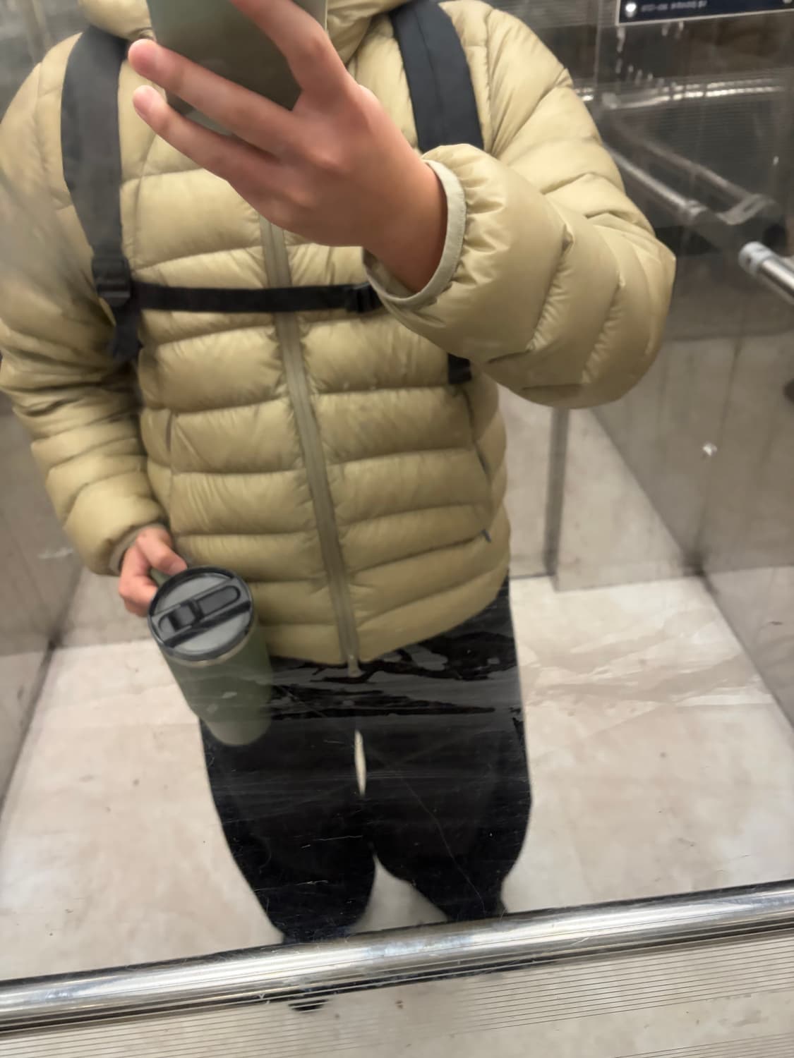 썬러브 경량패딩 카키 상품이미지2