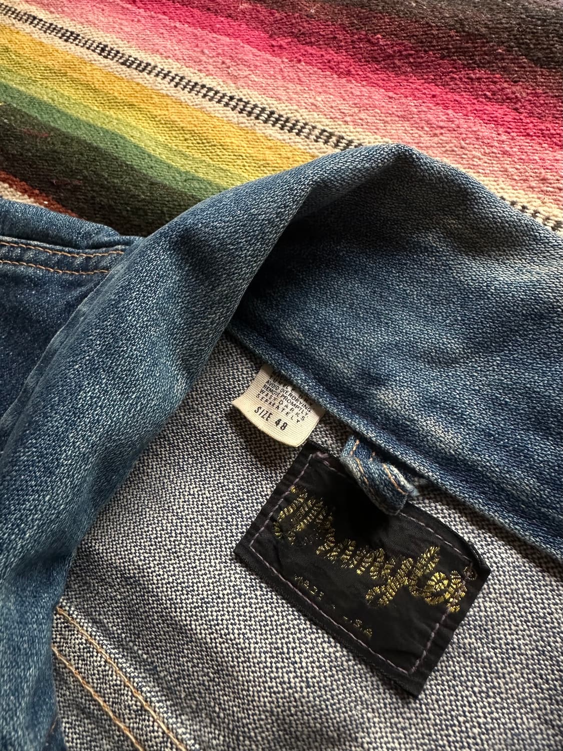 70s USA 빈티지 랭글러 124MJ 데님 자켓 빅사이즈 상품이미지5