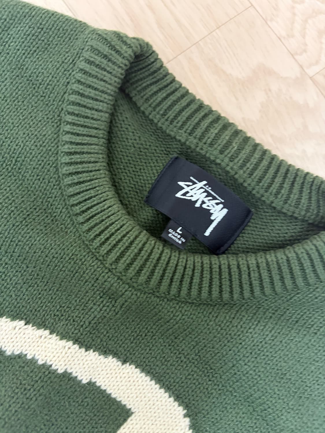 스투시 컬리 s 니트 그린 L사이즈 상품이미지2