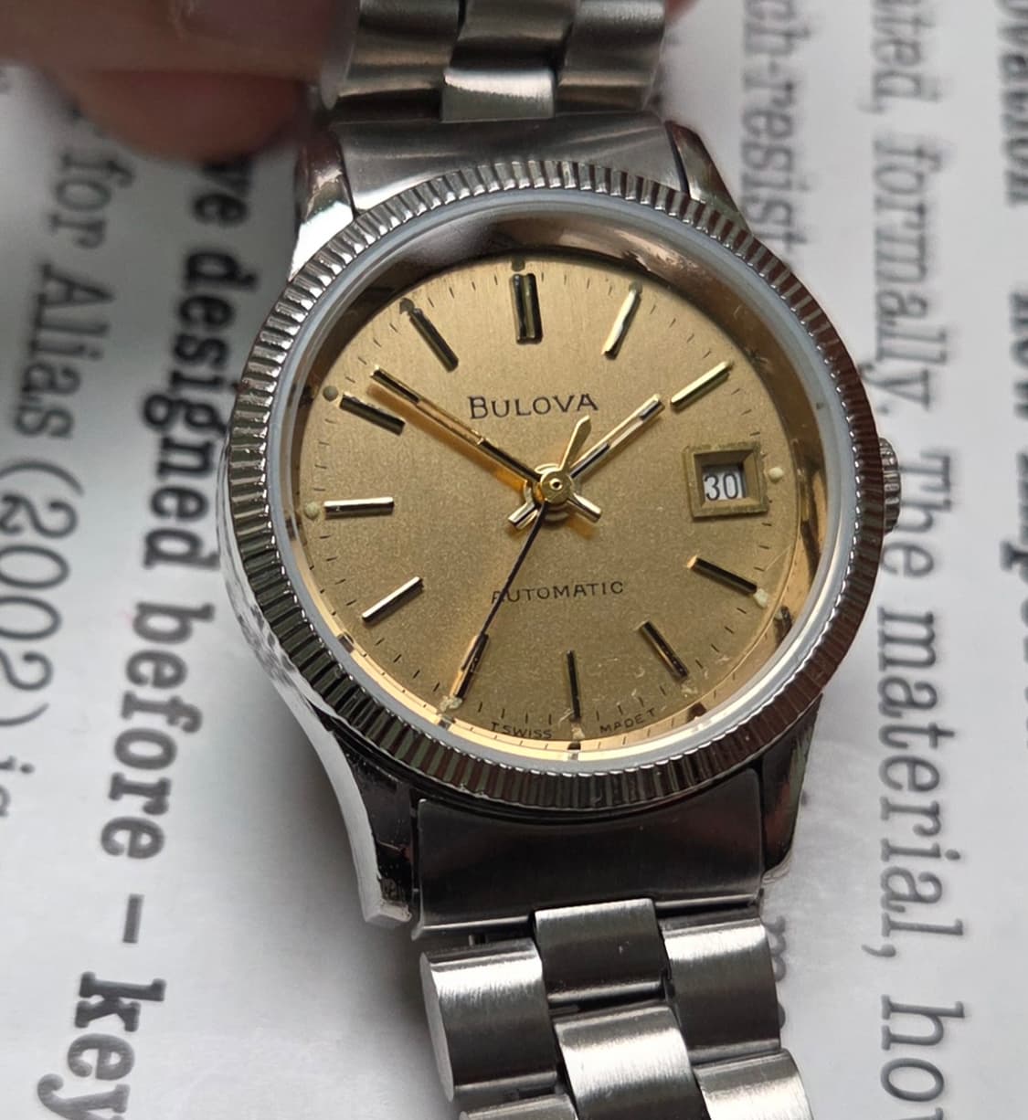 빈티지 부로바 데이데이트 샴골판 코인베젤 오토매틱 통줄 브슬 여성용   상품이미지9