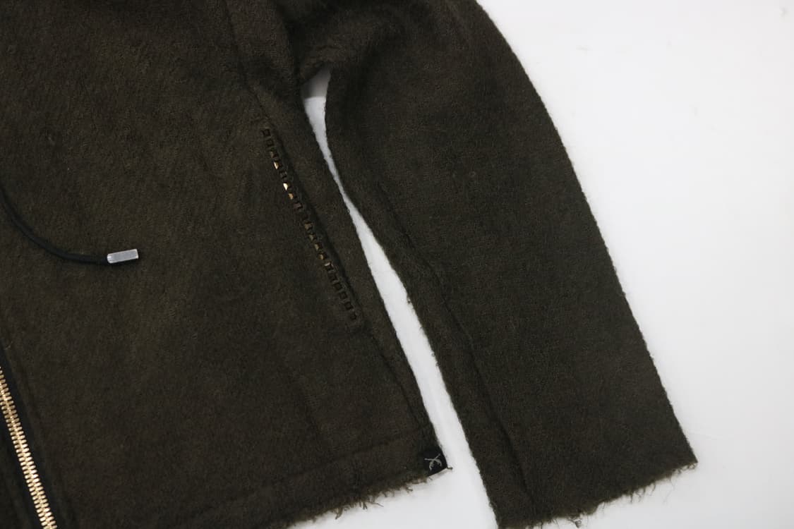 로어 roar 빈티지 앙고라 혼방 다크 브라운 후드 집업 (0) 상품이미지4