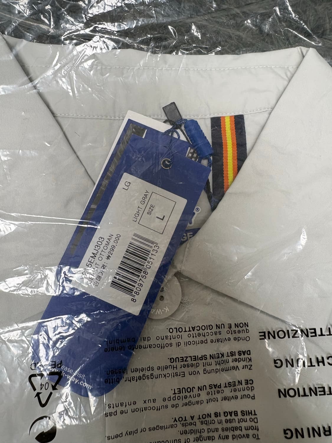 K-Way(까웨)  맥코트 새제품 상품이미지2