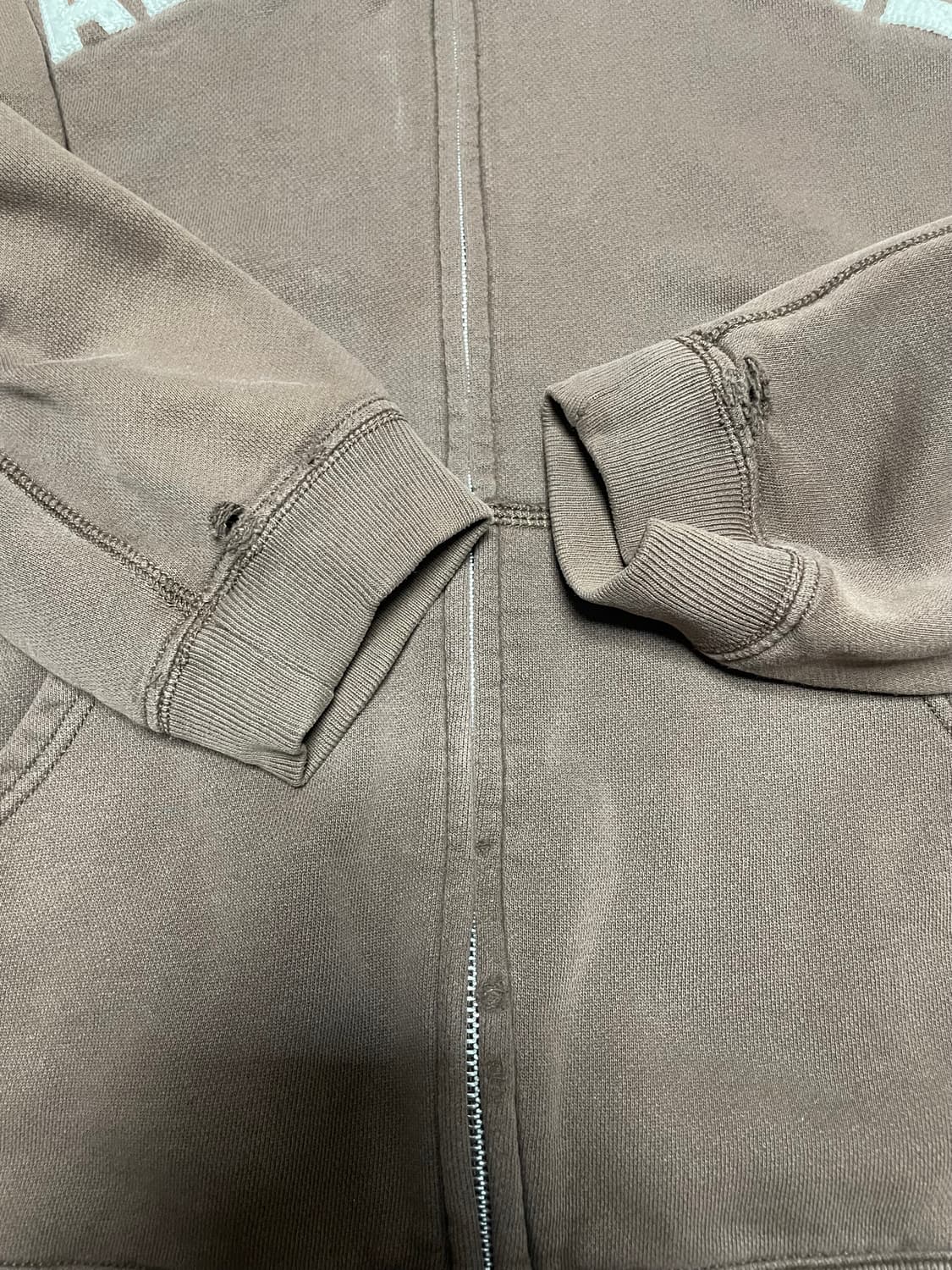 빈티지 폴로 랄프로렌 스펠아웃 아치로고 후드집업 브라운 상품이미지5